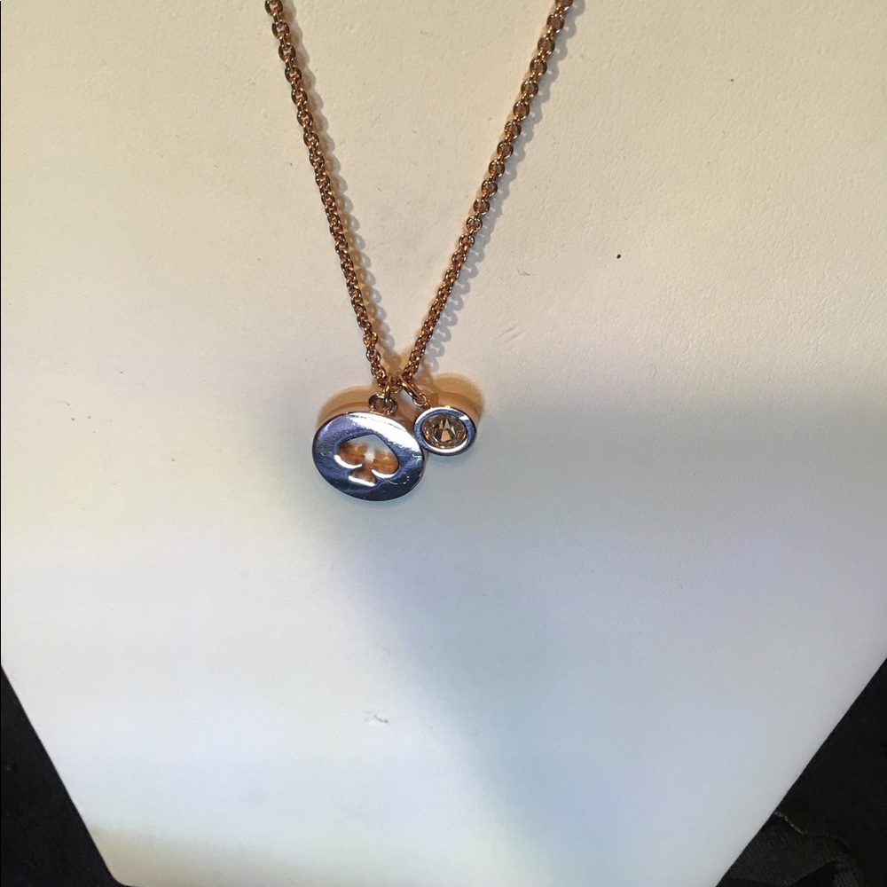 Kate Spade NWT necklace, “Spot the Spade”, rose g - Picture 7 of 8